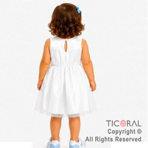 DISFRAZ PRINCESA CORTO CON BRETEL ANGOSTO BLANCO TALLE 0